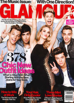 Glamour, Rosie Huntington-Whiteley, One Direction Glamour, Rosie Huntington-Whiteley, One Direction